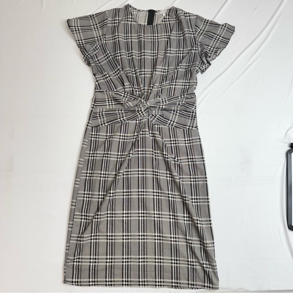 Sweet Salt Modest Clothing - Plaid Checkered Midi‎ Dress Church Business casual